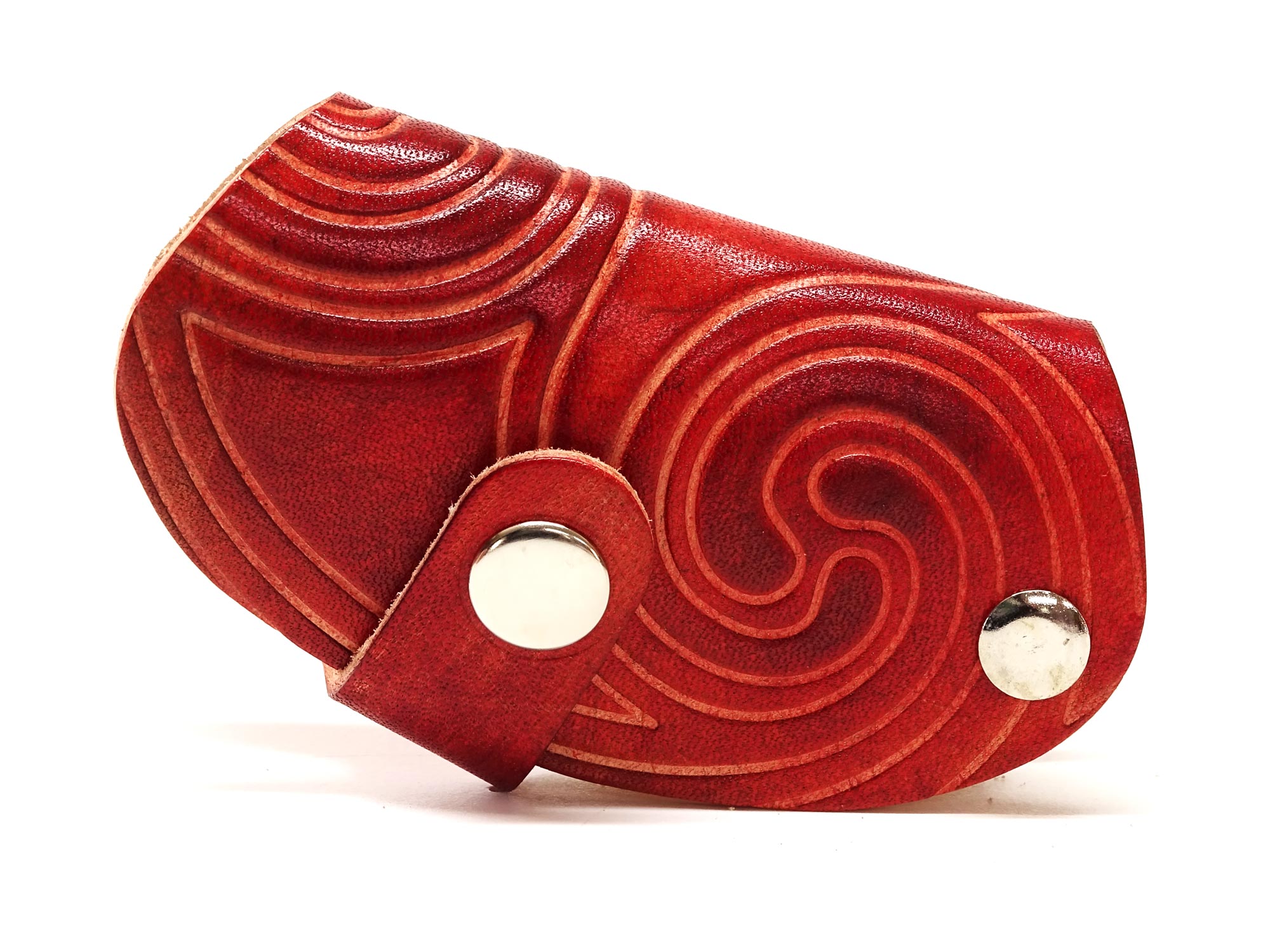 Leder Schlüsselbund – Etui – Saddle OX – Ruby Swirl