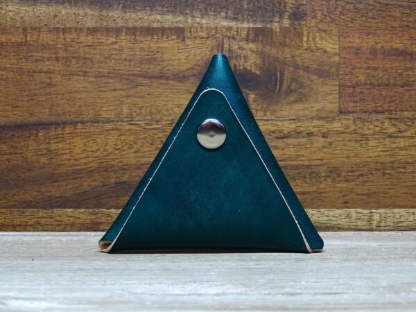 Leder Etui - Kleingeldbörse - Triangel Bag Soft OX Green – Bild 3