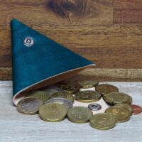 Leder Etui - Kleingeldbörse - Triangel Bag Soft OX Green – Bild 6