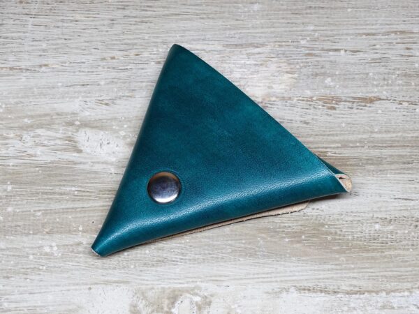 Leder Etui - Kleingeldbörse - Triangel Bag Soft OX Green – Bild 5