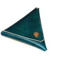Leder Etui - Kleingeldbörse - Triangel Bag Soft OX Green
