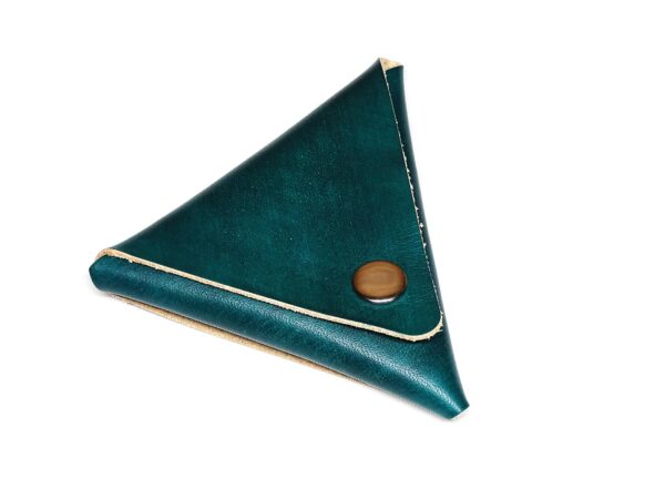Leder Etui - Kleingeldbörse - Triangel Bag Soft OX Green