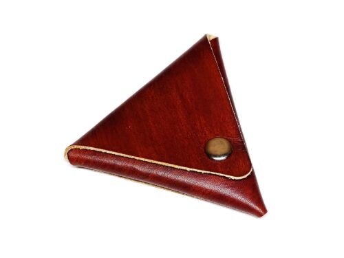 Leder Etui - Kleingeldbörse - Triangel Bag Soft OX Maroon
