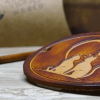 Leder Haarspange - OX Antique - Cat Love - Vickys World – Bild 4