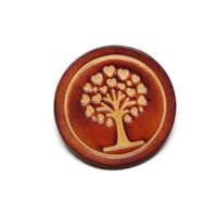 Leder Magnet Pin - OX Antique - Lovetree - Rund 60 – Bild 2