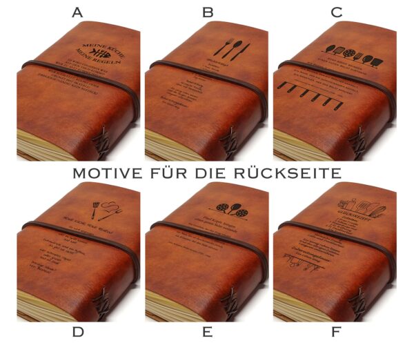 Leder Rezepte Buch Soft OX Maple A5 Recipes - Personalisiertes Rezeptbuch – Bild 9