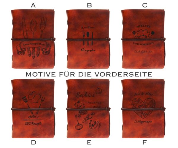 Leder Rezepte Buch Soft OX Maple A5 Recipes - Personalisiertes Rezeptbuch – Bild 7