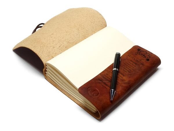 Leder Rezepte Buch Soft OX Maple A5 Recipes - Personalisiertes Rezeptbuch – Bild 3