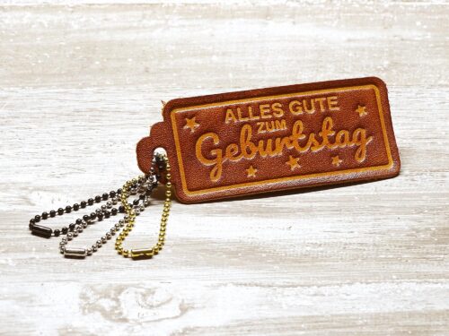 Leder Geschenkanhänger - Hangtags - Family & Friends OX Lion